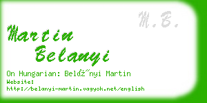 martin belanyi business card